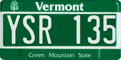 VT license plate YSR135
