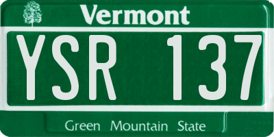 VT license plate YSR137