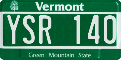 VT license plate YSR140