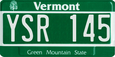 VT license plate YSR145