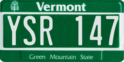 VT license plate YSR147