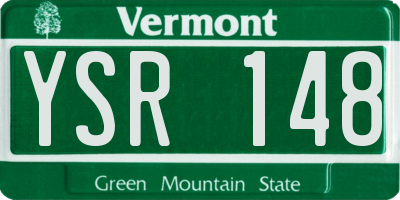 VT license plate YSR148
