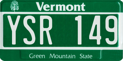 VT license plate YSR149