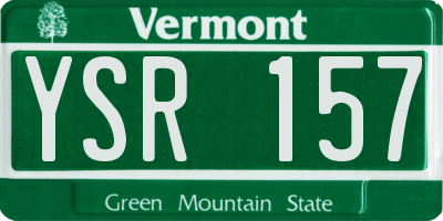 VT license plate YSR157