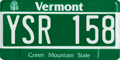 VT license plate YSR158