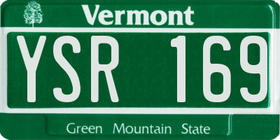 VT license plate YSR169