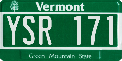 VT license plate YSR171