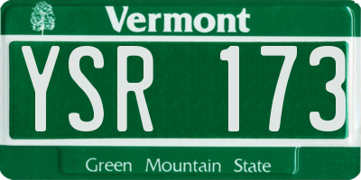 VT license plate YSR173