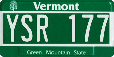 VT license plate YSR177