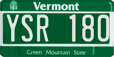 VT license plate YSR180