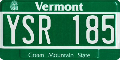 VT license plate YSR185