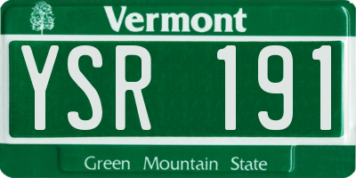 VT license plate YSR191