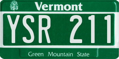 VT license plate YSR211