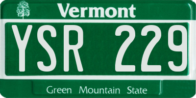 VT license plate YSR229