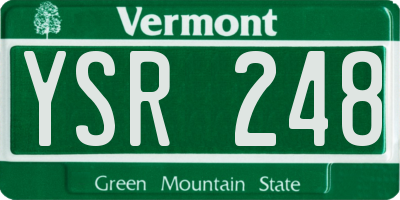 VT license plate YSR248