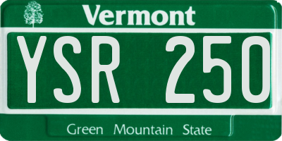 VT license plate YSR250
