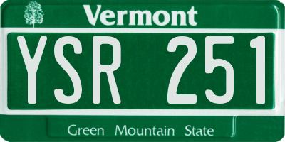 VT license plate YSR251