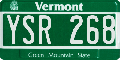 VT license plate YSR268