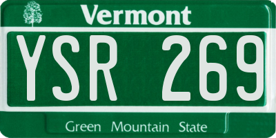 VT license plate YSR269