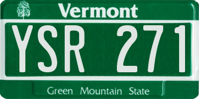 VT license plate YSR271