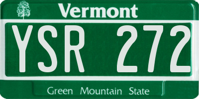 VT license plate YSR272