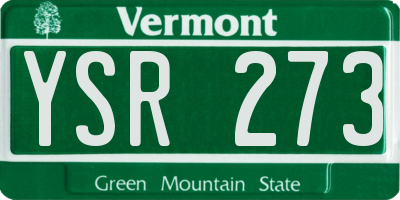 VT license plate YSR273