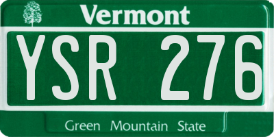 VT license plate YSR276