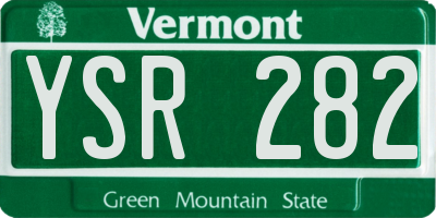 VT license plate YSR282