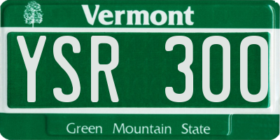 VT license plate YSR300