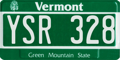 VT license plate YSR328