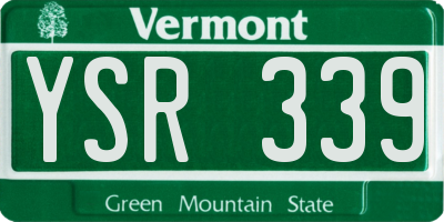 VT license plate YSR339