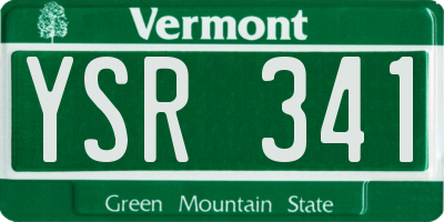 VT license plate YSR341