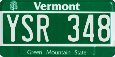 VT license plate YSR348