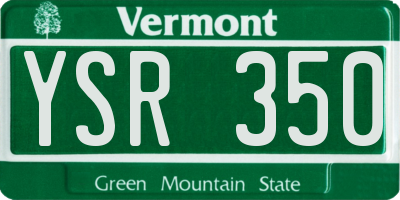 VT license plate YSR350
