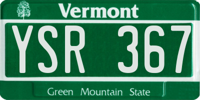 VT license plate YSR367