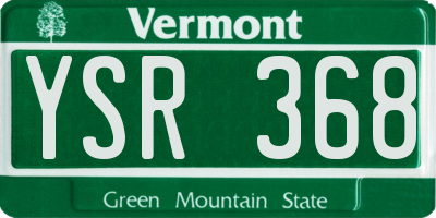 VT license plate YSR368