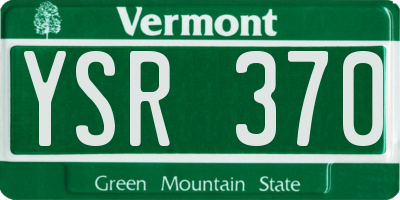 VT license plate YSR370