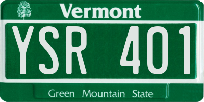 VT license plate YSR401