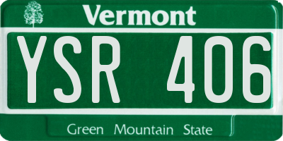 VT license plate YSR406
