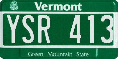 VT license plate YSR413