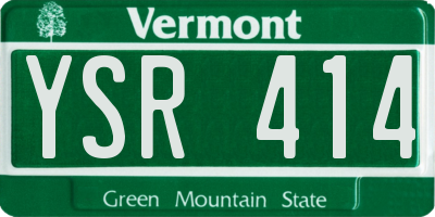 VT license plate YSR414