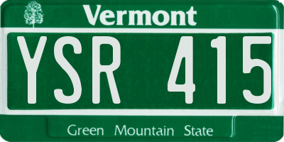 VT license plate YSR415