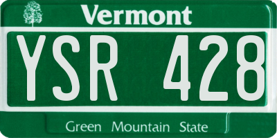 VT license plate YSR428