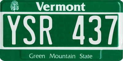 VT license plate YSR437