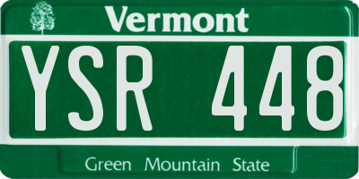 VT license plate YSR448