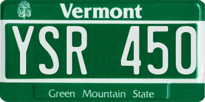 VT license plate YSR450