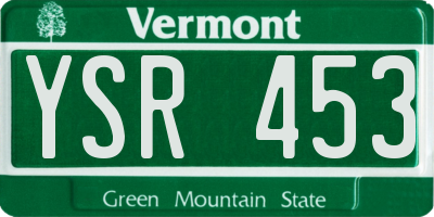 VT license plate YSR453