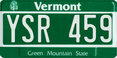 VT license plate YSR459