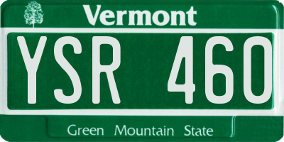 VT license plate YSR460