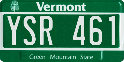 VT license plate YSR461